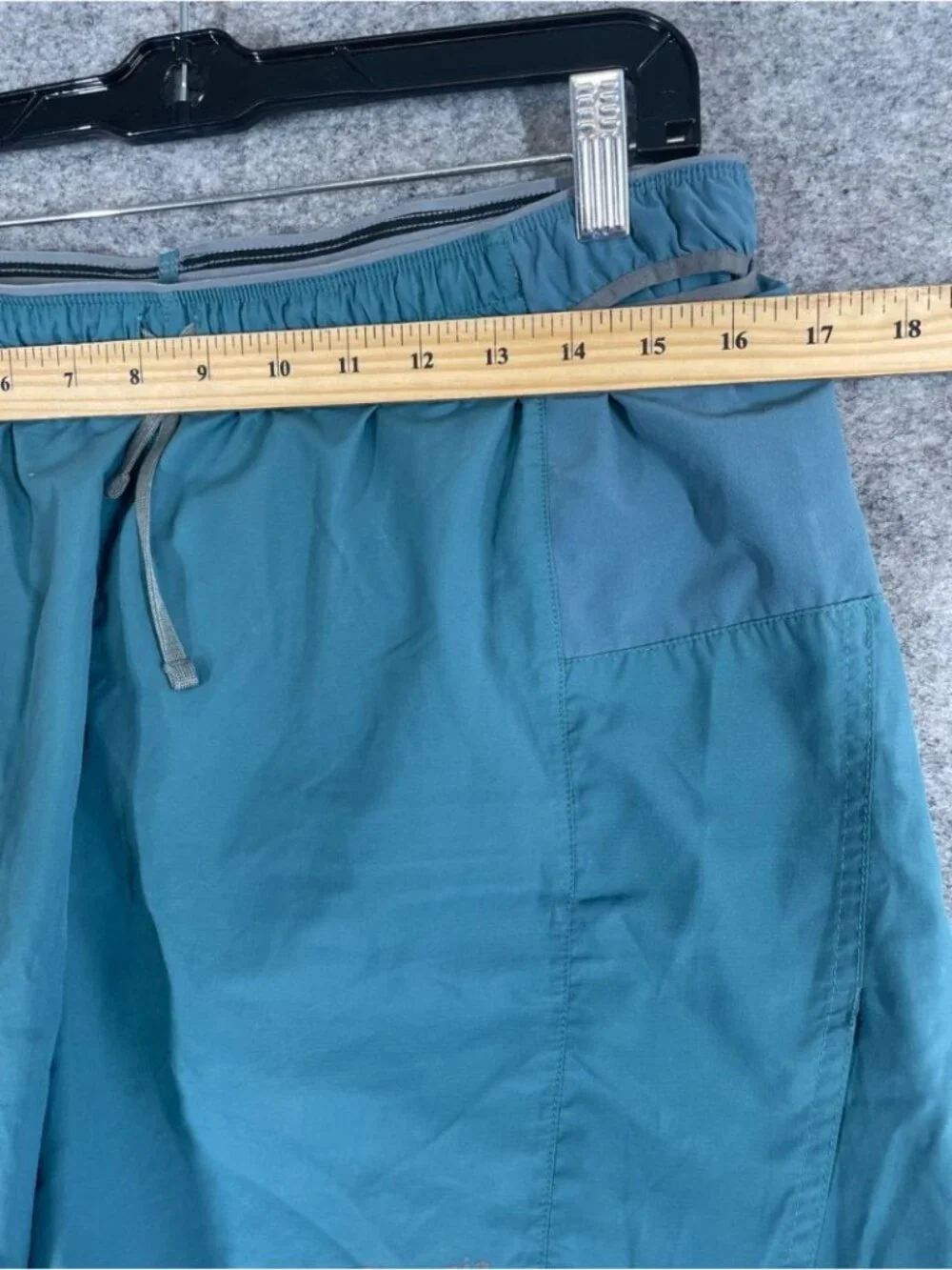 Patagonia Mens Running Shorts Blue Green Large Trail Athletic Outdoor Hiking